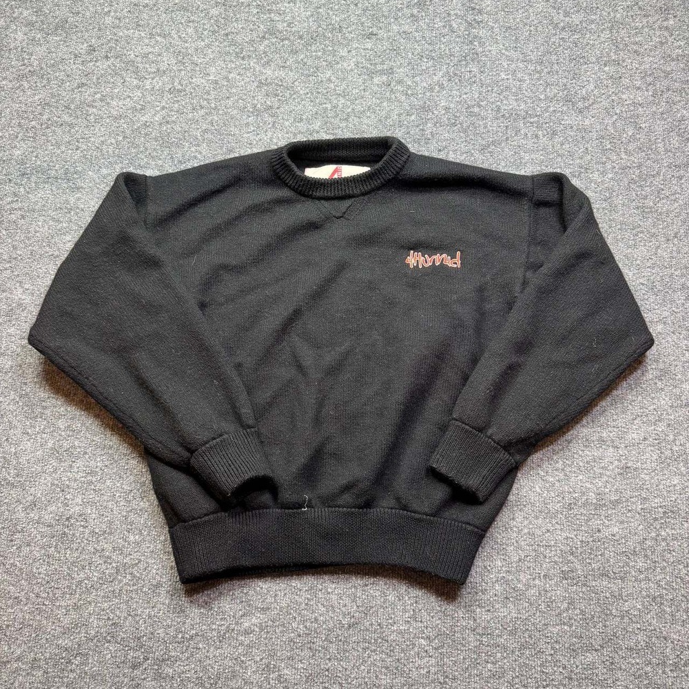 YG 4Hunnid Sweater Mens X-Large Black Crew Neck Streetwear Kut Sew Pullover Knit